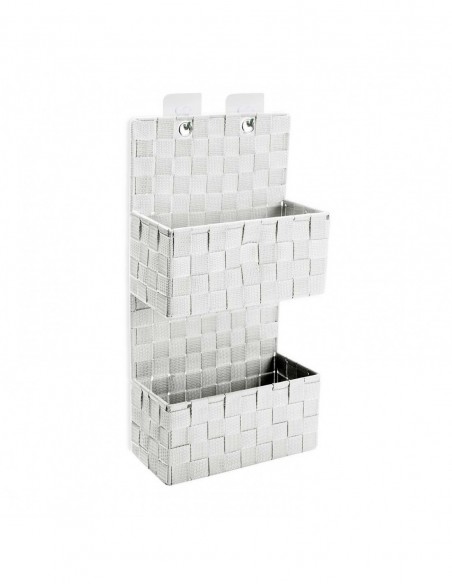 CESTA DOBLE DE COLGAR BLANCA