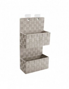 CESTA DOBLE DE COLGAR BEIGE