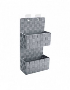 CESTA DOBLE DE COLGAR GRIS CLA