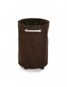 CESTO ROPA REDONDO MARRON RUED
