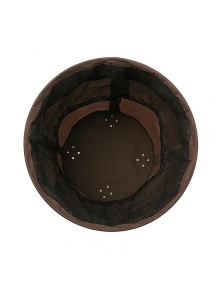 CESTO ROPA REDONDO MARRON RUED