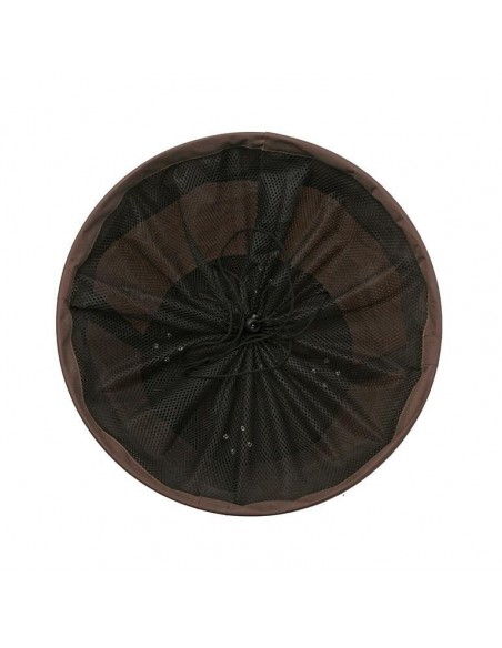 CESTO ROPA REDONDO MARRON RUED