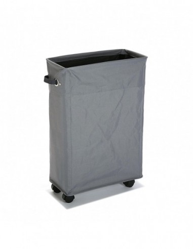 CESTO ROPA RECTA. GRIS RUEDAS