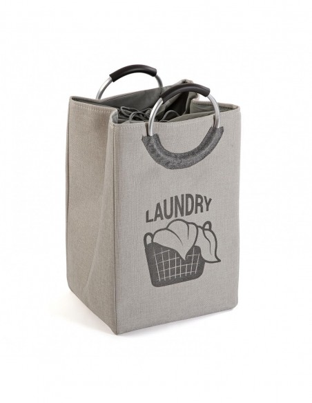 CESTO DE ROPA LAUNDRY GRIS CL