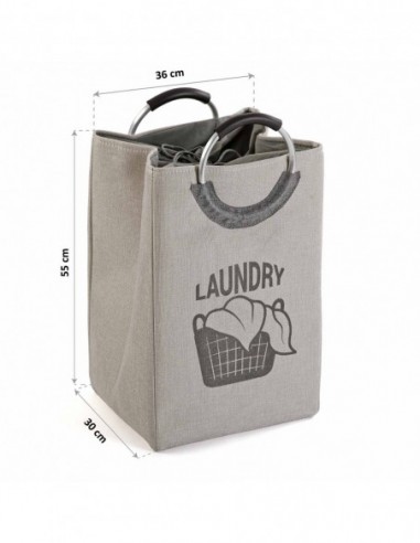 CESTO DE ROPA LAUNDRY GRIS CL