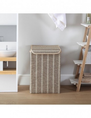 CESTO CON TAPA BEIGE