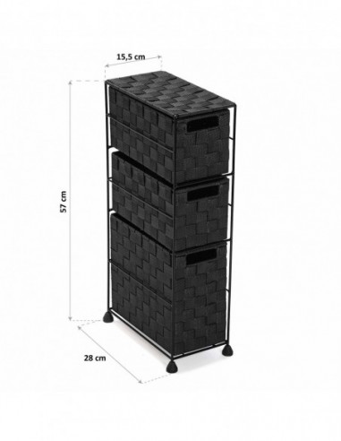 MUEBLE BAÑO 3 CAJONES GRIS OSC