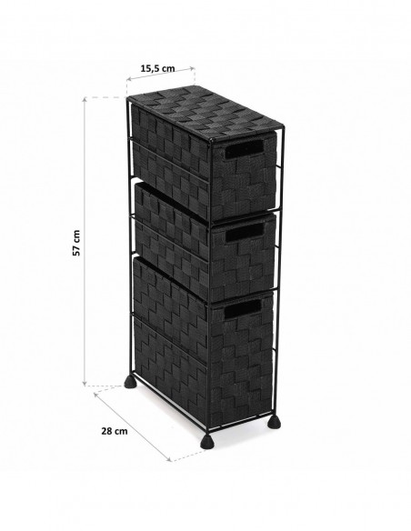 MUEBLE BAÑO 3 CAJONES GRIS OSC