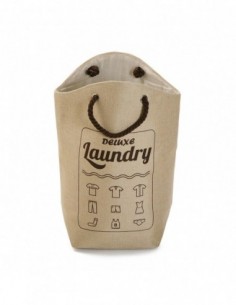 CESTO ROPA C/ ASA BEIGE