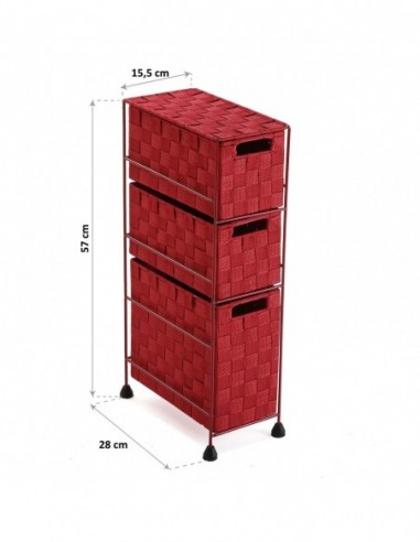 MUEBLE BAÑO 3 CAJONES BURGUNDY