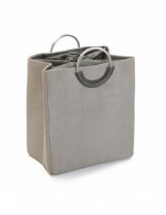 CESTA ROPA DOBLE GRIS