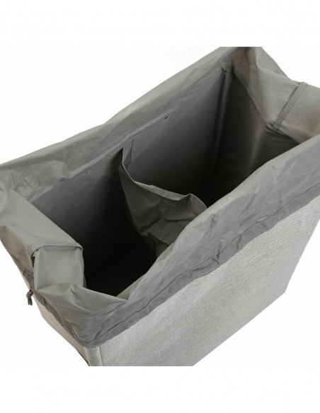 CESTA ROPA DOBLE GRIS