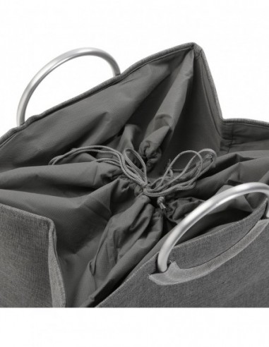CESTA ROPA DOBLE GRIS OSCURO