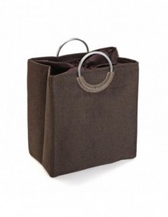 CESTA ROPA DOBLE MARRON