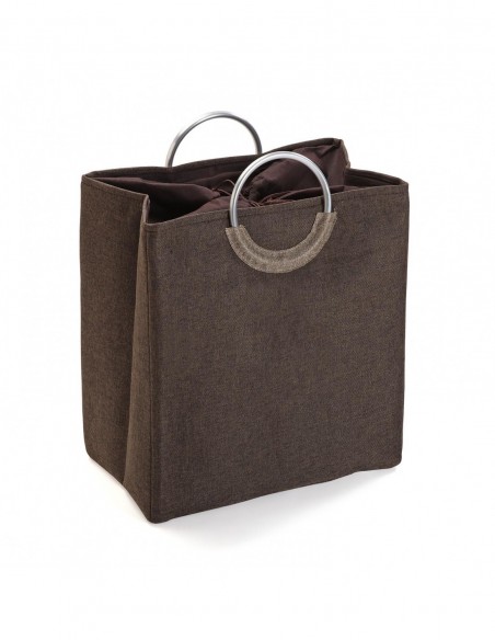 CESTA ROPA DOBLE MARRON