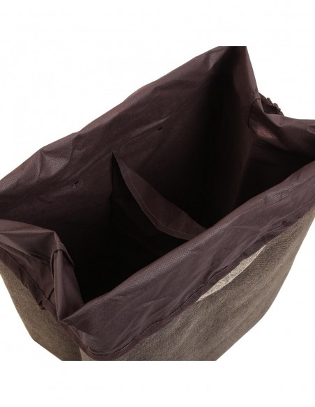 CESTA ROPA DOBLE MARRON