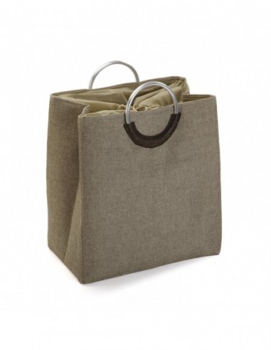 CESTA ROPA DOBLE BEIGE