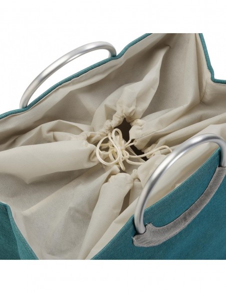 CESTA ROPA DOBLE AZUL