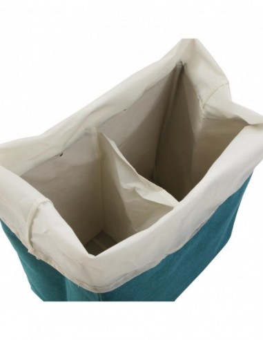 CESTA ROPA DOBLE AZUL