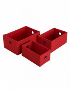 SET 3 CESTAS RECTANG. ROJAS
