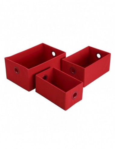 SET 3 CESTAS RECTANG. ROJAS