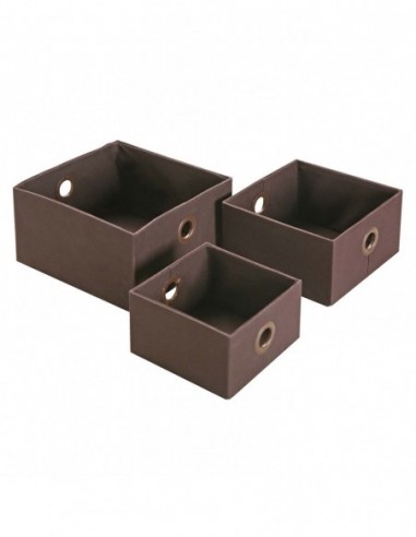 SET 3 CESTAS CUADRADAS CHOCO