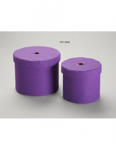 SET 2 CAJAS C/TAPA VIOLETAS