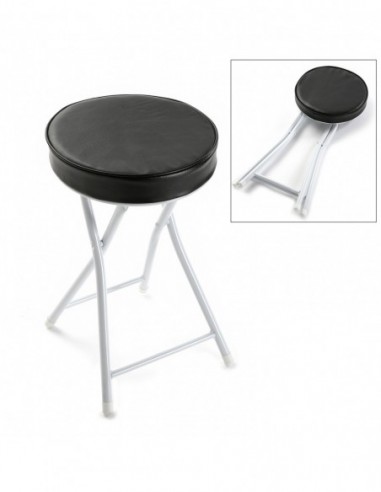 TABURETE PLEGABLE BAÑO NEGRO