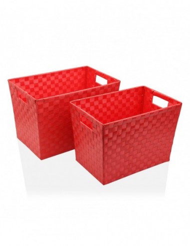 SET 2 CESTAS ROCHA ROJO