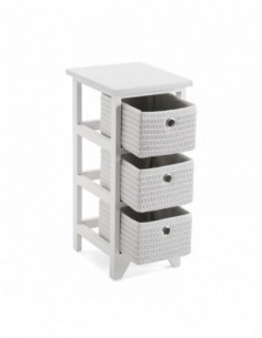 CAJONERA BAÑO 3 CESTAS BLANCA 2
