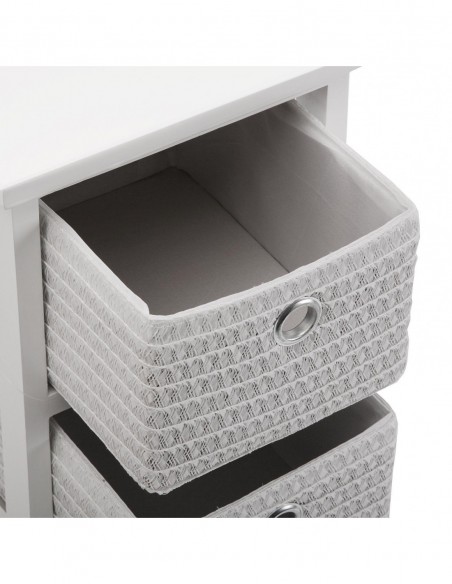 CAJONERA BAÑO 4 CESTAS BLANCA