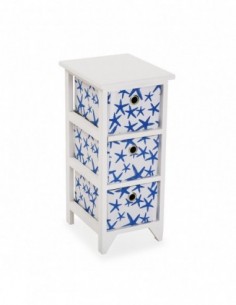 CAJONERA 3 CESTAS BLUE SEA