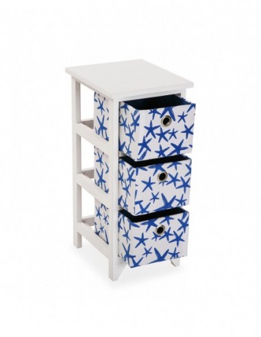 CAJONERA 3 CESTAS BLUE SEA