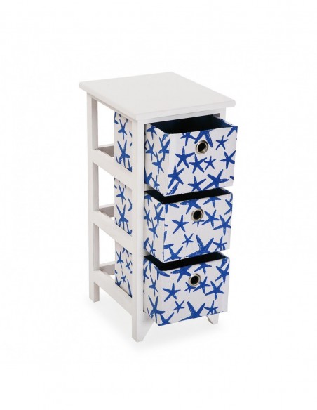 CAJONERA 3 CESTAS BLUE SEA