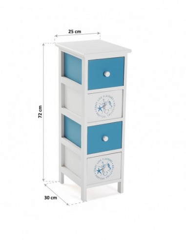 CAJONERA 4 CAJONES NAUTICAL