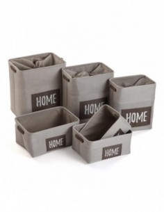 SET 6 CESTAS GRIS CLARO