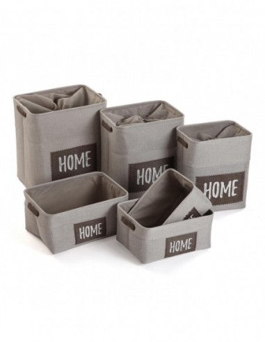 SET 6 CESTAS GRIS CLARO