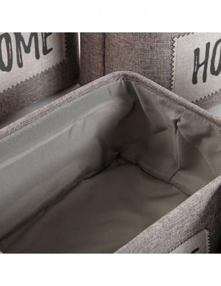 SET 6 CESTAS GRIS OSCURO