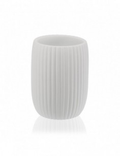 VASO CEPILLOS BLANCO RAYAS