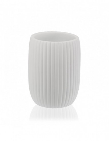 VASO CEPILLOS BLANCO RAYAS