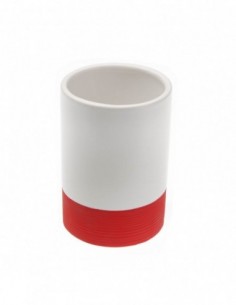 VASO BLANCO-ROJO