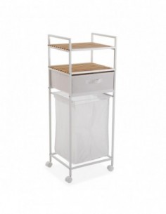 CARRO C/ CESTA Y BALDA WHITE