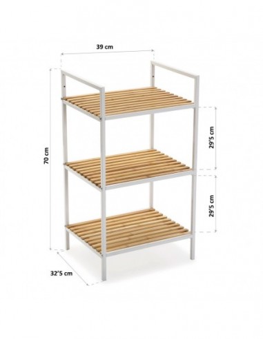 ESTANTERIA 3 BALDAS WHITE