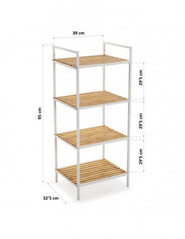 ESTANTERIA 4 BALDAS WHITE