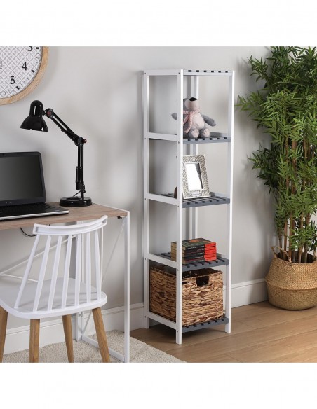 ESTANTERIA 5 BALDAS BLANCA