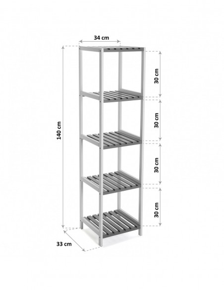 ESTANTERIA 5 BALDAS BLANCA