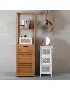 ESTANTERIA /CESTA ROPA BAMBU 2