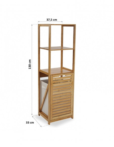 ESTANTERIA /CESTA ROPA BAMBU