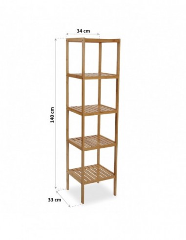 ESTANTERIA 5 BALDAS BAMBU