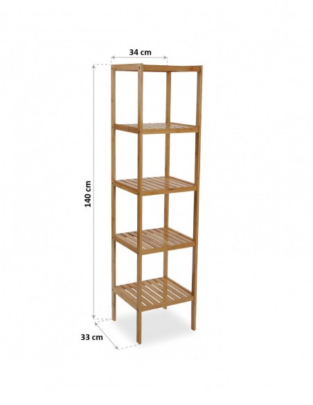 ESTANTERIA 5 BALDAS BAMBU